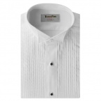 Tuxedo Shirt- White Wing Collar 1/4 Pleat
