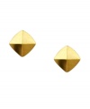 Structured style. These chic, pyramid-shaped studs add shapely polish to your look. Vince Camuto design crafted in gold tone mixed metal. Approximate diameter: 3/4 inch.
