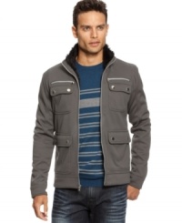 An American classic. Enjoy the roguish charm of INC International Concepts' Rye Catcher jacket, featuring side zip pockets and faux fur on the interior. An American classic. Enjoy the roguish charm of INC International Concepts' Rye Catcher jacket, featuring side zip pockets and faux fur on the interior.