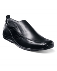 Offering the comfort of lightweight sneakers with the premium polish of sophisticated leather loafers, these smooth Stacy Adams men's dress shoes offer the best of both worlds. Offering the comfort of lightweight sneakers with the premium polish of sophisticated leather loafers, these smooth Stacy Adams men's dress shoes offer the best of both worlds.