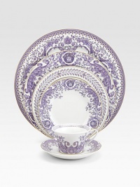 Inspired by the distinguished style of the French Royal Court of Louis XIV, this porcelain collection features the kind of elegance that could only come from the House of Versace. From the Le Grand Divertissement CollectionPorcelain13 diam.Hand washMade in Germany Inspired by the distinguished style of the French Royal Court of Louis XIV, this porcelain collection features the kind of elegance that could only come from the House of Versace. From the Le Grand Divertissement CollectionPorcelain13 diam.Hand washMade in Germany
