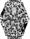 GUESS Silver-tone Sporty Animal-Print Magnetis