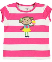 Carter's Ice Cream Simian T-Shirt (Sizes 0M - 24M) - pink/white, 24 months Carter's Ice Cream Simian T-Shirt (Sizes 0M - 24M) - pink/white, 24 months