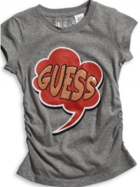 GUESS Kids Girls Big Girl Comic Thought Logo Tee, LIGHT GREY (10/12) GUESS Kids Girls Big Girl Comic Thought Logo Tee, LIGHT GREY (10/12)