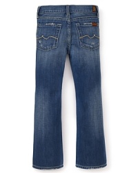 A rough-and-tumble kid needs rough-and-tumble jeans, and this pair from 7 For All Mankind makes a great choice with its distressed detailing and relaxed fit. A rough-and-tumble kid needs rough-and-tumble jeans, and this pair from 7 For All Mankind makes a great choice with its distressed detailing and relaxed fit.