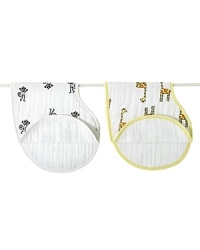 Aden + Anais' soft and absorbent jungle-print bibs make mealtime a stylish safari. Aden + Anais' soft and absorbent jungle-print bibs make mealtime a stylish safari.