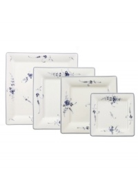 First introduced in 1768, the Vieux Luxembourg pattern is truly timeless. Dainty sprays of dark blue flowers adorn this creamy white collection for a charming tabletop that will captivate guests for years to come. Salad plate shown second from left. First introduced in 1768, the Vieux Luxembourg pattern is truly timeless. Dainty sprays of dark blue flowers adorn this creamy white collection for a charming tabletop that will captivate guests for years to come. Salad plate shown second from left.