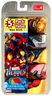 Fruit of the Loom Boys 5 Pack Marvel Heroes Briefs Fruit of the Loom Boys 5 Pack Marvel Heroes Briefs