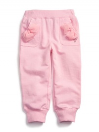GUESS Kids Girls Fleece Pant with Chiffon Bow, PINK (18M) GUESS Kids Girls Fleece Pant with Chiffon Bow, PINK (18M)