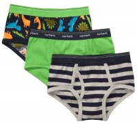 Carter's Toddler 3 Pack Boy Briefs - Dinosaur Theme-2/3 Carter's Toddler 3 Pack Boy Briefs - Dinosaur Theme-2/3