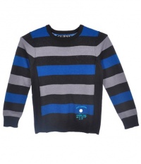 GUESS Kids Boys Big Boy Wesley Stripe Sweater, BLUE (16, 18) GUESS Kids Boys Big Boy Wesley Stripe Sweater, BLUE (16, 18)