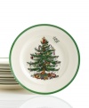 With an historic pattern starring the most cherished symbol of the season, Spode's Christmas Tree dinner plates are a festive gift to holiday dining. A full evergreen tree with baubles, tinsel and perfectly wrapped packages completes every celebration.