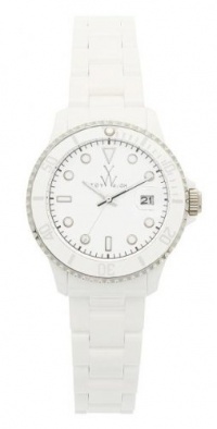 Toy Watch Quartz, White Dial with White Plasteramic Large Bracelet - Women's Watch 32008-WH Toy Watch Quartz, White Dial with White Plasteramic Large Bracelet - Women's Watch 32008-WH