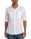 Michael Kors Men's Long Sleeve Linen Shirt