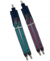 Color up your professional look with these striped suspenders from Club Room.