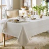 Waterford Linens Addison Linen Oblong 70 x 144in Table Cloth Pearl Ivory