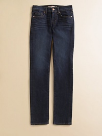 Jeans and leggings in one, in a medium wash with subtle front whiskering and classic 5-pocket jean details.Waistband with belt loops and button close Front zip fly Front pockets, including coin pocket, with rivet details Back patch pockets Whiskering across thighs Skinny fit Cotton/polyester/spandex; machine wash Made in USA Jeans and leggings in one, in a medium wash with subtle front whiskering and classic 5-pocket jean details.Waistband with belt loops and button close Front zip fly Front pockets, including coin pocket, with rivet details Back patch pockets Whiskering across thighs Skinny fit Cotton/polyester/spandex; machine wash Made in USA