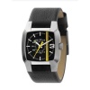 Diesel Watches Men's Black Strap With Yellow Stripe (Black/Blue)