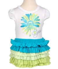 Guess Vicenza Dress with Diaper Cover (Sizes 12M - 24M) - white/lime, 12 months Guess Vicenza Dress with Diaper Cover (Sizes 12M - 24M) - white/lime, 12 months