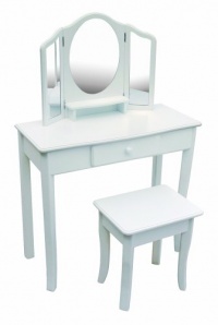 Guidecraft Classic White Vanity and Stool Guidecraft Classic White Vanity and Stool