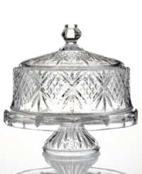 Godinger serveware works magic for the tireless host, offering one stunning cake stand that serves three separate functions. Rearrange the crystal dome, divided dish and hollow stand to suit your needs, whether it's serving cake, salad or chips and dip. Godinger serveware works magic for the tireless host, offering one stunning cake stand that serves three separate functions. Rearrange the crystal dome, divided dish and hollow stand to suit your needs, whether it's serving cake, salad or chips and dip.