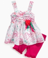 Get a little girlie. Tickle her fancy with this super sweet sleeveless tunic and short set from Guess. Get a little girlie. Tickle her fancy with this super sweet sleeveless tunic and short set from Guess.