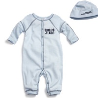 Guess Boy 0-9 Months 2Fer Coverall (3-6 M, Blue) Guess Boy 0-9 Months 2Fer Coverall (3-6 M, Blue)