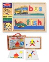 3 Item Bundle: Melissa & Doug 2940 See & Spell Learning Toy and 3590 Magnetic Pattern Block Set + Free Activity Book