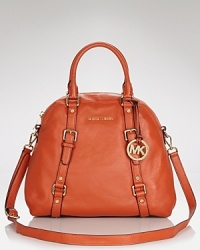 With its sleek shape and gorgeous craftsmanship, this MICHAEL Michael Kors satchel is an It bag with ever-chic allure. With its sleek shape and gorgeous craftsmanship, this MICHAEL Michael Kors satchel is an It bag with ever-chic allure.