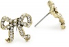Betsey Johnson Crystal Bow Stud Earrings