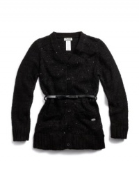 GUESS Kids Girls Big Girl SWEATER WITH SEQUINS, BLACK (14) GUESS Kids Girls Big Girl SWEATER WITH SEQUINS, BLACK (14)
