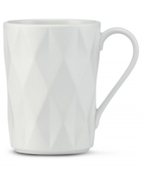 A cut above. The Castle Peak mug presents an ultra-modern take on kate spade new york's signature bow motif featuring bold faceted accents in cream-colored stoneware. A cut above. The Castle Peak mug presents an ultra-modern take on kate spade new york's signature bow motif featuring bold faceted accents in cream-colored stoneware.