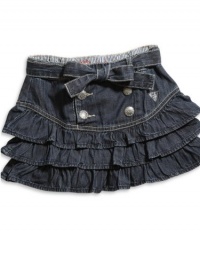GUESS Kids Girls Little Girl Denim Flip Scooter, DARK STONEWASH (6) GUESS Kids Girls Little Girl Denim Flip Scooter, DARK STONEWASH (6)