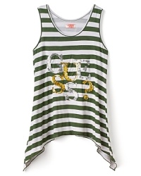 GUESS Kids Girls' Stripe & Sequin Swing Top - Sizes S-XL GUESS Kids Girls' Stripe & Sequin Swing Top - Sizes S-XL