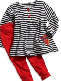 GUESS Kids Girls Toddler Striped Tunic and Leggings Set, STRIPE (18M) GUESS Kids Girls Toddler Striped Tunic and Leggings Set, STRIPE (18M)
