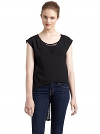 THE LOOKScoopneckFront triangular mesh insetSemi-sheer woven bodiceSleevelessMesh back hemHi-lo hemTHE FITAbout 32 from shoulder to longest point of hemTHE MATERIALRayonNylon trimCARE & ORIGINHand washImportedModel shown is 5'11 (180cm) wearing US size Small.This item was originally available for purchase at Saks Fifth Avenue OFF 5TH stores. THE LOOKScoopneckFront triangular mesh insetSemi-sheer woven bodiceSleevelessMesh back hemHi-lo hemTHE FITAbout 32 from shoulder to longest point of hemTHE MATERIALRayonNylon trimCARE & ORIGINHand washImportedModel shown is 5'11 (180cm) wearing US size Small.This item was originally available for purchase at Saks Fifth Avenue OFF 5TH stores.