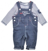 Guess Newborn Boys 2Pc Top & Overall Set (3/6M) Guess Newborn Boys 2Pc Top & Overall Set (3/6M)