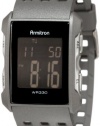 Armitron Men's 408177GRY Square Chronograph Grey Resin Digital Sport Watch