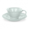 Sophie Conran by Portmeirion 8-Ounce Teacups and Saucers, Set of 4, Celadon