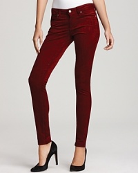 Articulated in a rich autumnal hue, these Paige Denim skinny corduroy pants are a must-have for a fashionable fall. Articulated in a rich autumnal hue, these Paige Denim skinny corduroy pants are a must-have for a fashionable fall.
