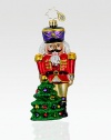 Hand-painted, impeccably detailed nutcracker of European glass will guard your tree all season long. Hand-blownHand-painted4½ highMade in Poland