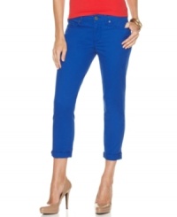 Make a statement in these chic blue jeans from Calvin Klein Jeans. The cropped, skinny leg is so flattering, especially with platform wedges! Make a statement in these chic blue jeans from Calvin Klein Jeans. The cropped, skinny leg is so flattering, especially with platform wedges!