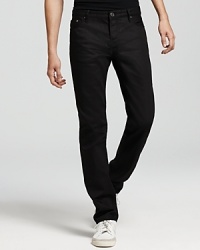 In a sleek black wash and slim fit, the Burberry Steadman jeans are a casual-meets-cool classic. In a sleek black wash and slim fit, the Burberry Steadman jeans are a casual-meets-cool classic.