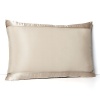 A silk border adds a textural luxury to this luminous Donna Karan sham--a simple way to infuse your boudoir with elegance.