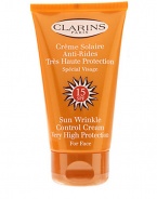 Sun Wrinkle Control Cream/SPF 15. A lightweight, non-oily cream for the face helps safeguard skin from the hazards of immediate and long-term sun exposure. Allows for a safer, longer-lasting tan Promotes healthier-looking skin 2.7 oz.