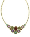 All shapes, sizes, and colors. 2028's mixed metal gold-tone necklace features a cluster of various multi-colored acrylic stones and is fully-adjustable for a customized fit. Approximate length: 16 inches + 3-inch extender. Approximate drop width: 3 inches. Approximate drop length: 1-1/2 inches.