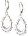 Kenneth Cole New York Shiny Silver Oval Drop Earrings