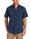 Van Heusen Men's Cvc Wrinkle Free Dressy Stripe Shirt