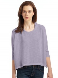 THE LOOKHooded styleDolman ¾ sleevesSlouchy fitCropped styleTHE FITAbout 19 from shoulder to longest point of hemTHE MATERIAL64% polyester/33% rayon/3% spandexCARE & ORIGINMachine washMade in USA THE LOOKHooded styleDolman ¾ sleevesSlouchy fitCropped styleTHE FITAbout 19 from shoulder to longest point of hemTHE MATERIAL64% polyester/33% rayon/3% spandexCARE & ORIGINMachine washMade in USA