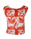 Alice + Olivia womens blaine printed top